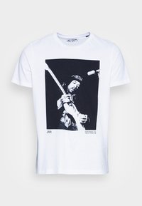 Jack & Jones PREMIUM JPRBLAHENDRIX LICENSE TEE CREW NECK - T-shirt estampada - white