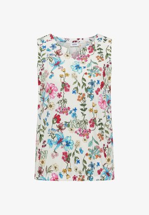 Cecil, TOP MIT SPLIT NECK UND RAFFUNG - Top - light alabaster white