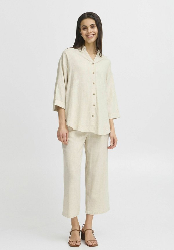 FRJUNA - Button-down blouse - birch melange2