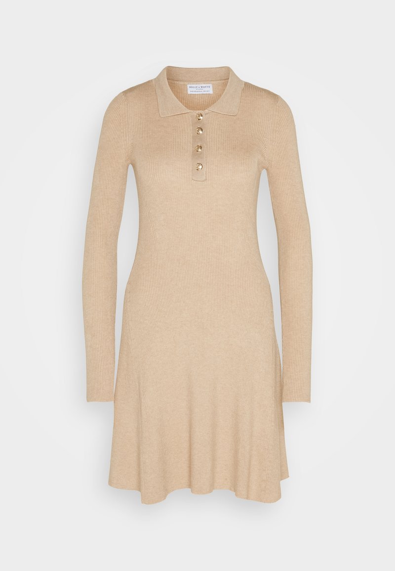 Lindex Gebreide jurk beige