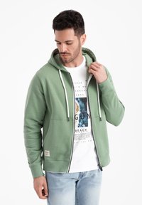Ombre Sweater met rits - gree