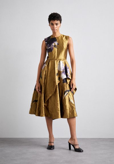 Erdem SLEEVELESS ASYMMETRICAL TIERED DRESS - Cocktail φόρεμα / Φόρεμα για πάρτι - gold