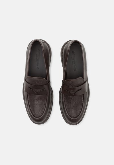 Emporio Armani SHOES - Alkalmi belebújós cipők - dark brown