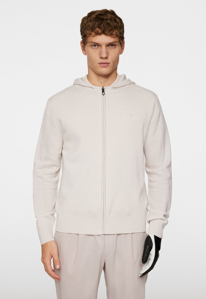 J.LINDEBERG Sports CAMERON HOODED FULL ZIP Gilet moonbeam/gris