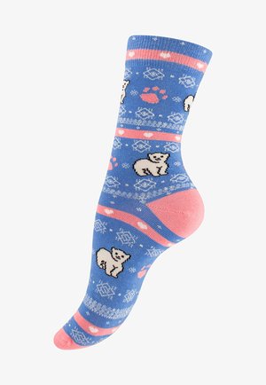 Vincent Creation BUNTE FUN - Calze - eisbärblau rosa