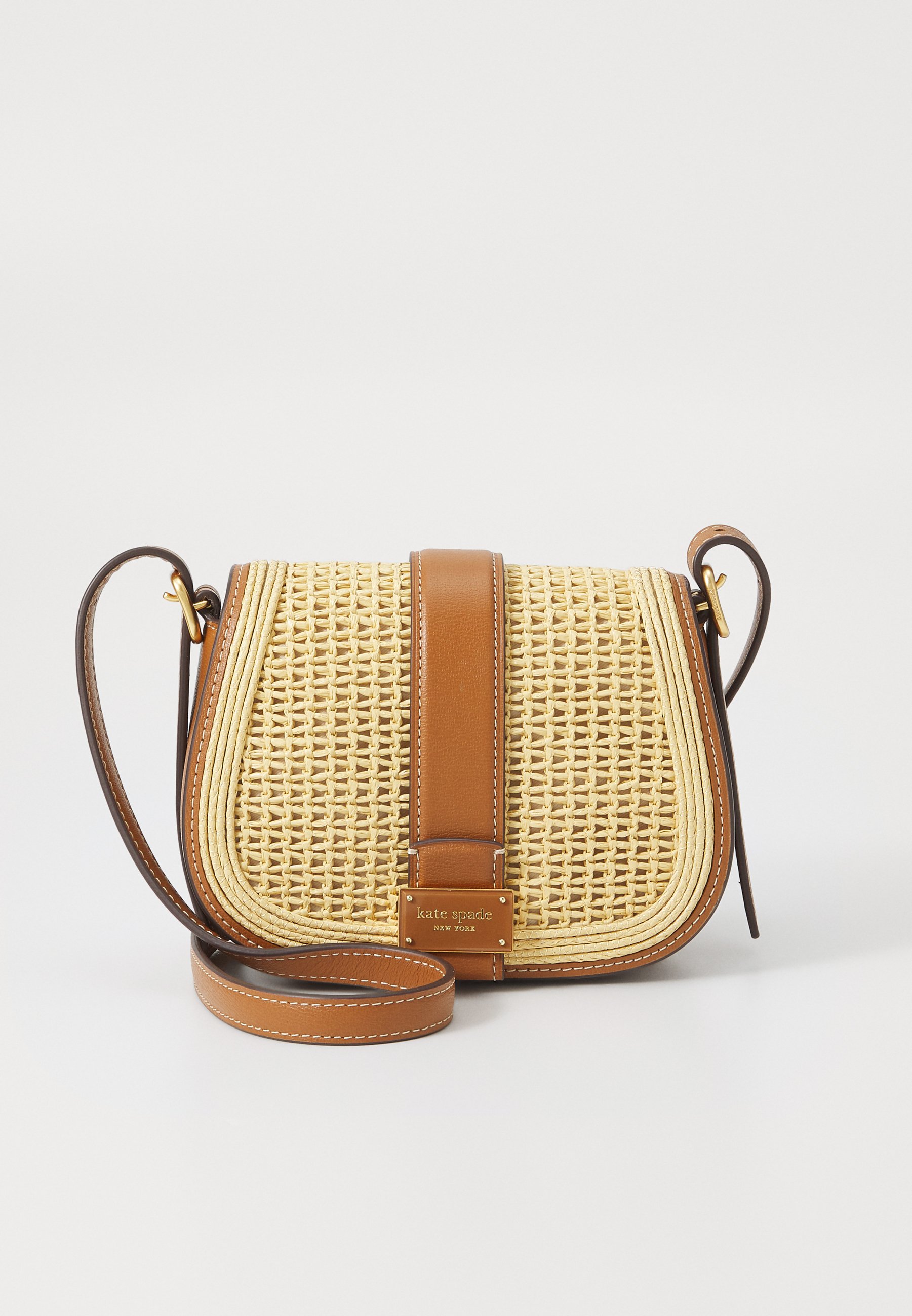 kate spade new york NOUVEAU STRAW MINI SADDLE - Cross body