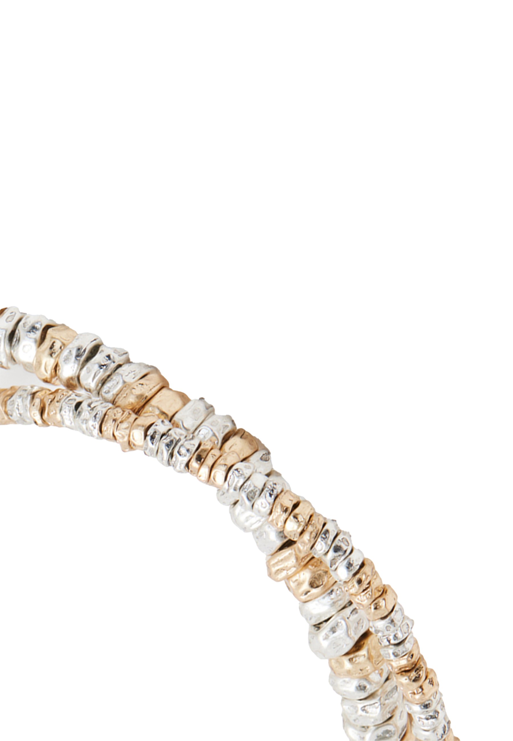 ★ Massimo Dutti★ star bracelet 04603574808 Massimo Dutti Rigid Textured Wire-design Bracelet In Golden