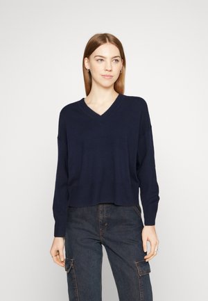JDYPRIME LIFE L S V-NECK - Neule - sky captain