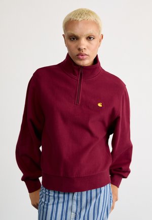 Carhartt WIP AMERICAN HIGH NECK - Sudadera - malbec