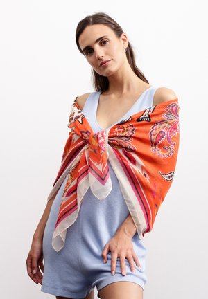 RETRO-TUCH MIT PFERDEMOTIV - Foulard - orange