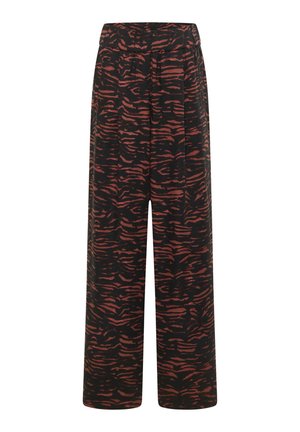 LANIUS, HOSE MIT WEITEM BEIN - Trousers - print animal stripes chocolate