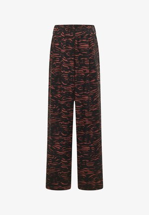 LANIUS, HOSE MIT WEITEM BEIN - Trousers - print animal stripes chocolate