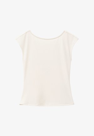 & OTHER STORIES, & OTHER STORIES FITTED OPEN-BACK T-SHIRT - Camiseta básica - off-white