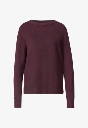 Street One, LANGARM PULLOVER MIT BOAT NECK - Pullover - rustic rouge mel.