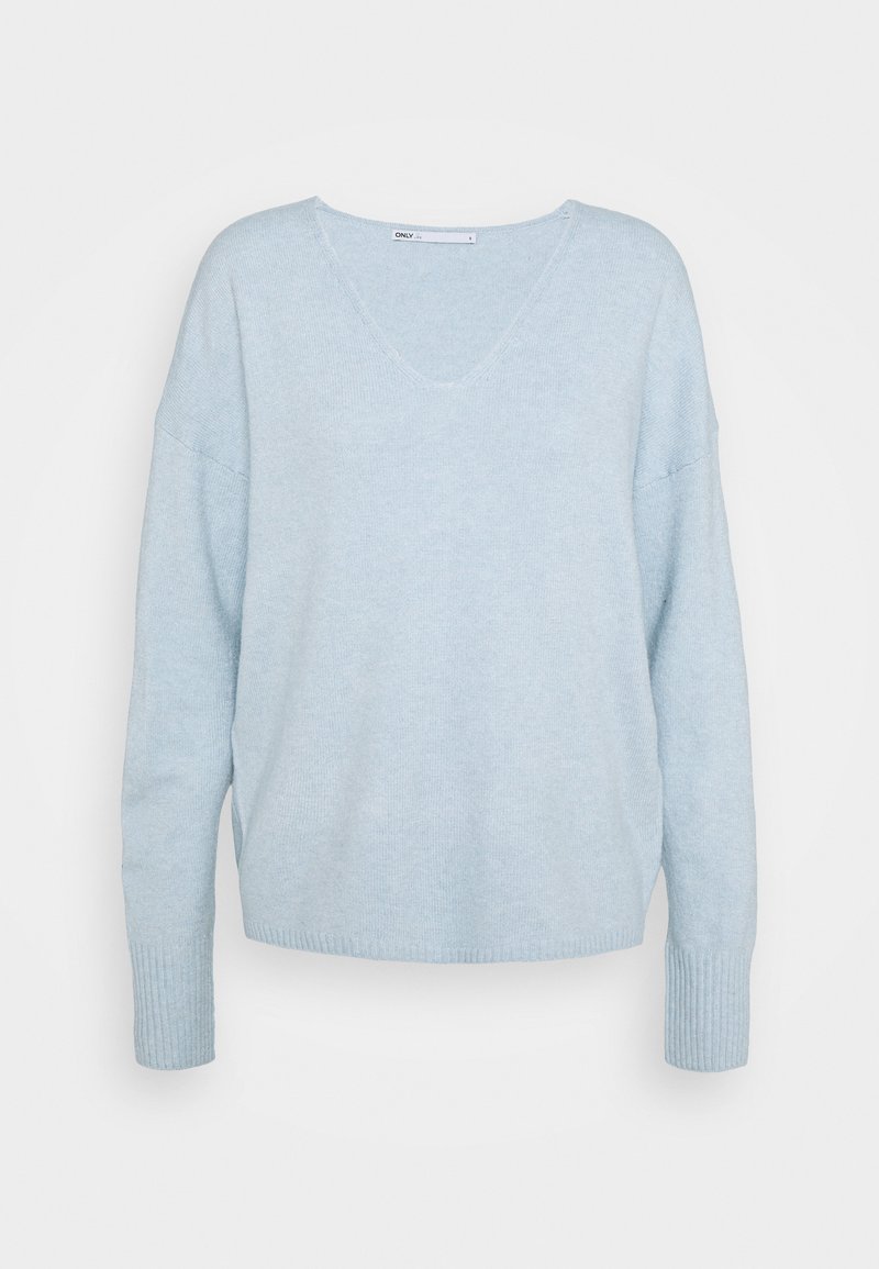 Damen Strickjacken | ONLY ONLRICA LIFE Strickpullover blue fog melange/blau - JL53649 Damen Strickjacken | ONLY ONLRICA LIFE Strickpullover blue fog melange/blau - JL53649
