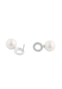 SNÖ of Sweden GRACIE SMALL PENDANT EAR - Auskarai - silver-coloured/white