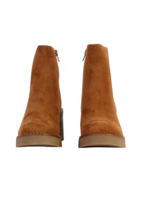 Divine Factory Enkellaarsjes met plateauzool - camel