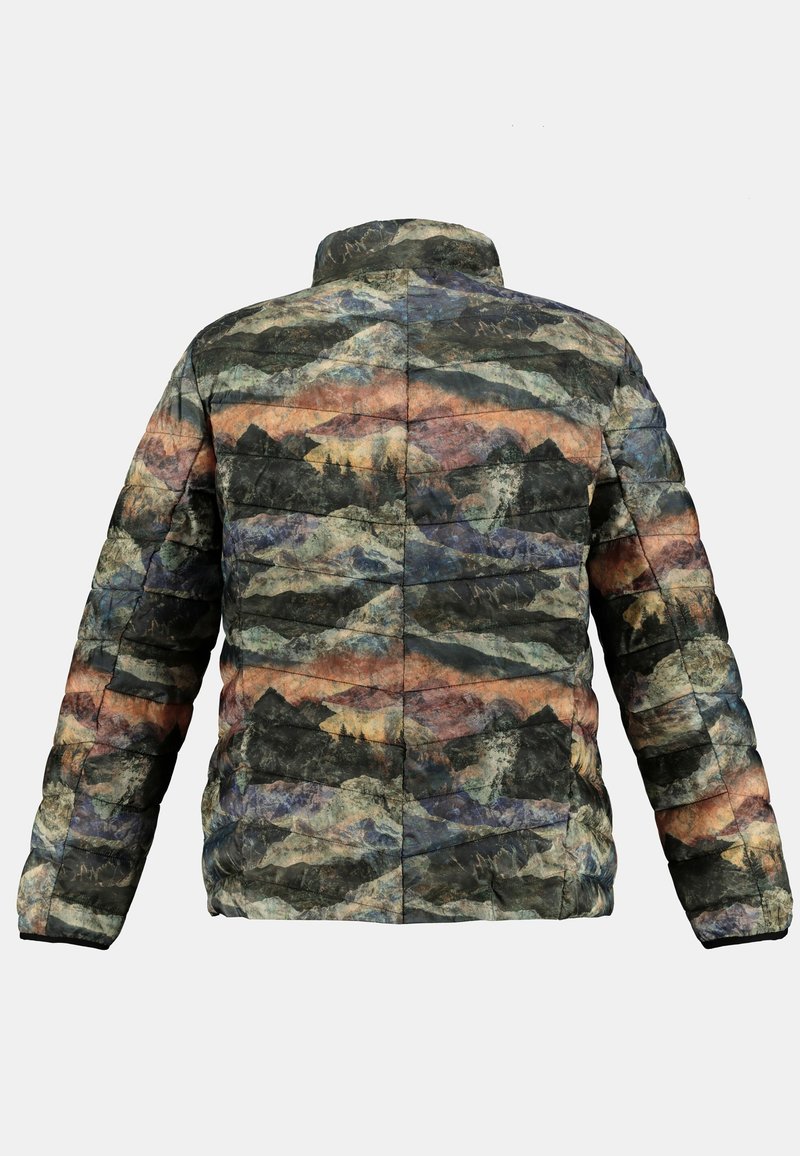 Damen Leichte Jacken | Ulla Popken MOUNTAIN-PRINT Daunenjacke grau-melange/grau-meliert - HT26734 Damen Leichte Jacken | Ulla Popken MOUNTAIN-PRINT Daunenjacke grau-melange/grau-meliert - HT26734