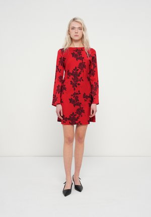 BOAT NECK - Rochie de zi - red