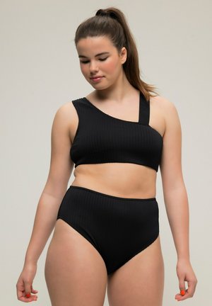 Studio Untold HIGHWAIST SHAPE STRUKTURSTREIFEN - Bikinibroekje - black