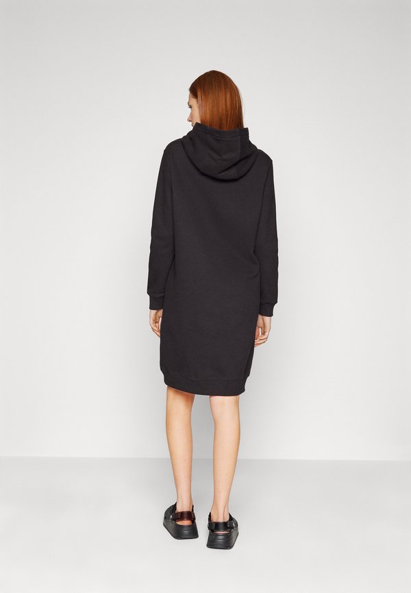 HOODIE DRESS GLOSSY MONOLOGO CENTER CHEST - Day dress4