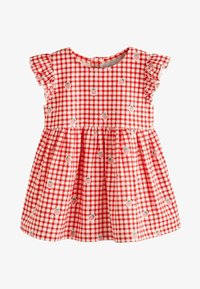 Unausgewählt, red blue strawberry gingham print