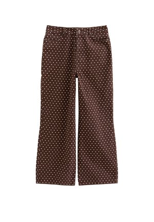 New Look, DENIM POLKA DOT WIDE LEG JEANS - Vaqueros rectos - brown pattern