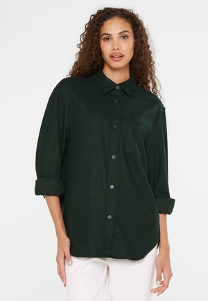 SENSES.THE LABEL, SENSES.THE LABEL LANGARMBLUSE AUS FLANELL - Hemdbluse - deep petrol