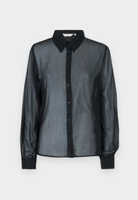 ONLDJINA LIFE SHIRT - Button-down blouse - black