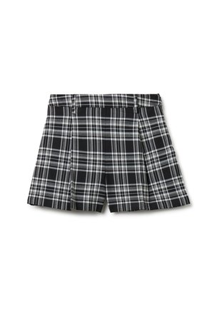 WITH CHECK PATTERN - Shorts - black white