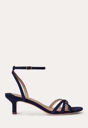 Lauren Ralph Lauren, KENDYL KITTEN-HEEL SUEDE SANDAL - Σανδάλια με λουράκι αστραγάλου - refined navy