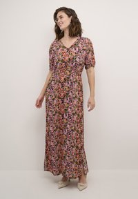 Kaffe KAISOLDE AMBER - Velika haljina - melon pink abstract flower