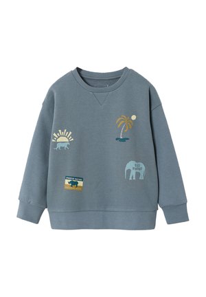 Vertbaudet, VERTBAUDET JUNGEN SWEATSHIRT MIT TIER-MOTIVEN - Sweatshirt - graublau
