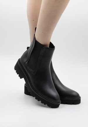 Stivaletti con plateau - schwarz
