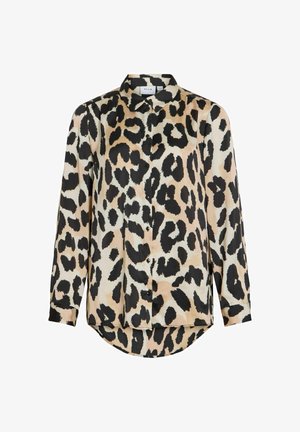 VILA, SHIRT VISOFIE LONG SLEEVED - Overhemdblouse - black