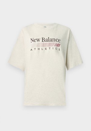 New Balance, TRACKSIDE OVERSIZED - Tričko s potlačou - beige