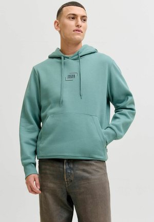 JJECORP GRAPHIC HOOD NOOS - Sweater - mineral blue