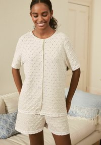 Laura Ashley POINTELLE BUTTON THROUGH - Pidžaama ülemine osa - cream