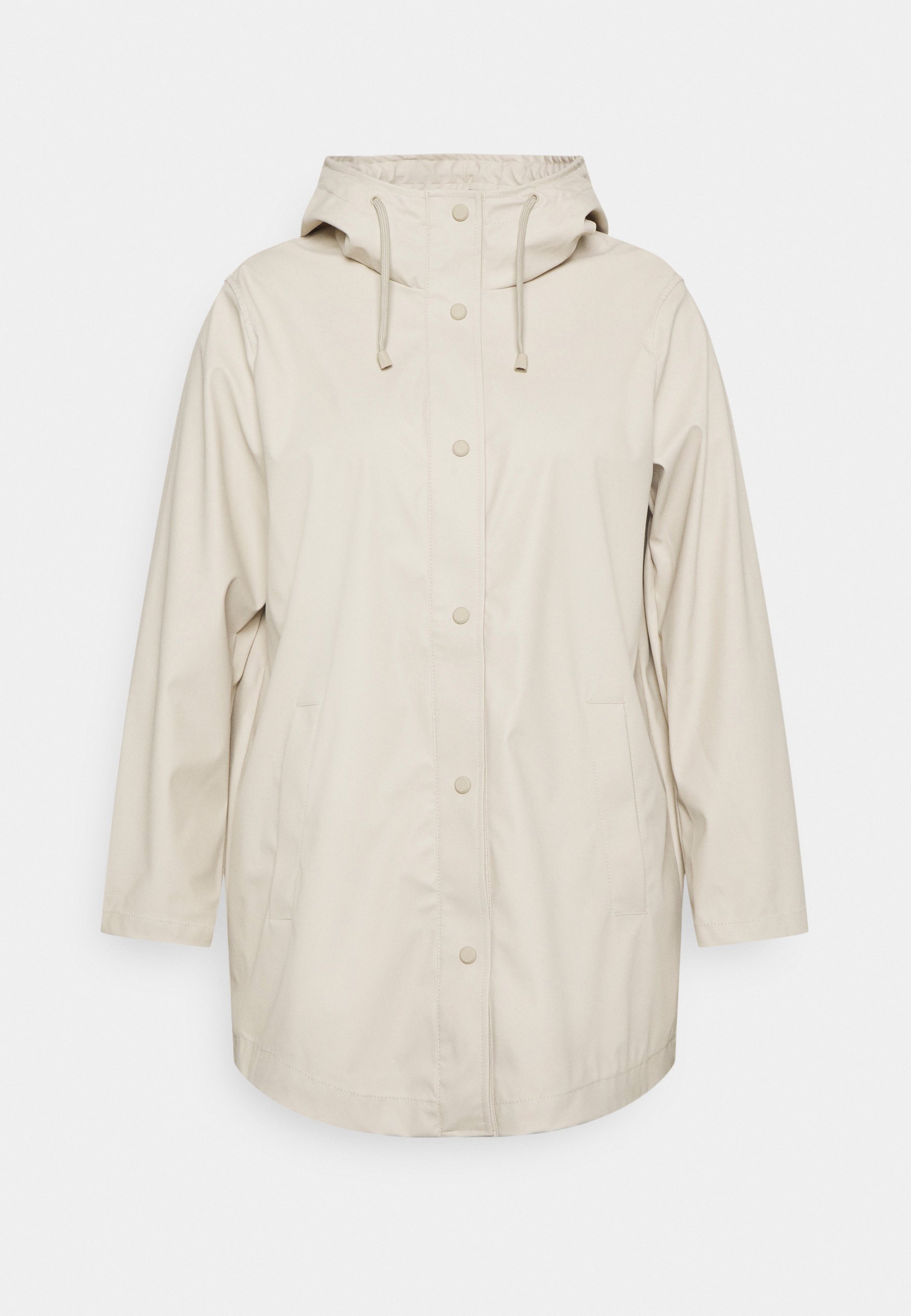ONLY Carmakoma CARELLEN RAINCOAT PLUS SIZE - Regenjas - silver lining/beige  - Zalando.nl