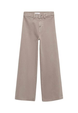 WIDE FRAYED HEM - Kavbojke na trapez - medium brown