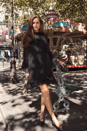 Saint Tropez, LABELLESZ DRESS - Robe de jour - drea dot black ice