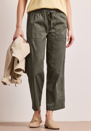 Street One STRAIGHT LEG HOSE IN HOSE PAPERTOUCHWARE - Broek - dusky green