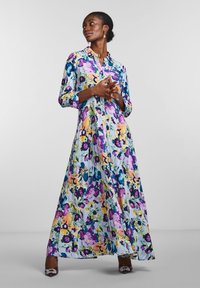YAS YASSAVANNA LONG SHIRT DRESS - Skjortekjole - kentucky blue