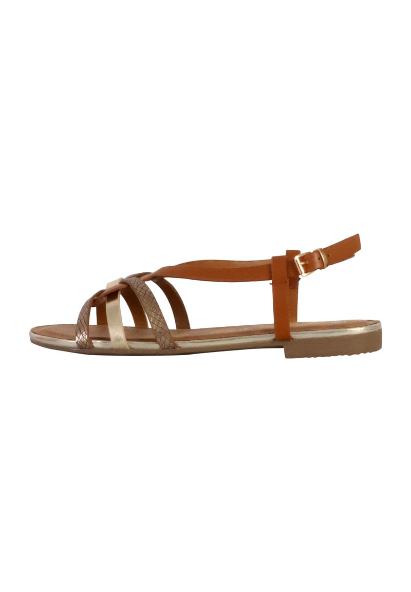 Divine Factory SANDALES PLATES À BRIDE  - Sandalen - camel or