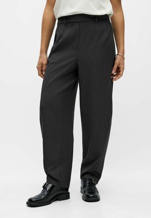 Object, OBJLISA HW ANKEL BARREL PANT NOOS - Pantalon classique - medium grey melange