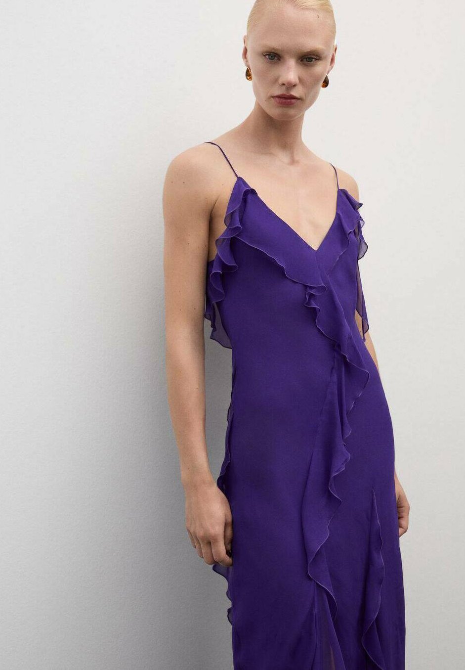 Vestido Largo Violeta By Mango Vestidos Fiesta Mango Violeta