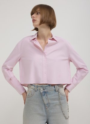 Calliope CROP TINTA UNITA  - Hemdbluse - rosa