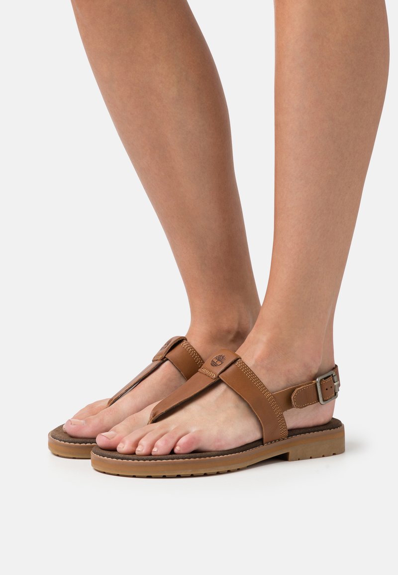 Timberland CHICAGO RIVERSIDE THONG Tbar sandals rust/cognac