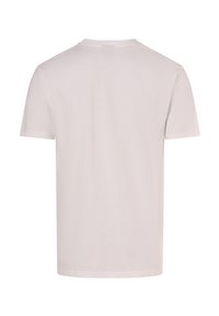Light pink short-sleeve T-shirt, made of soft cotton, features a crew neckline and a smooth texture without any graphics or patterns.