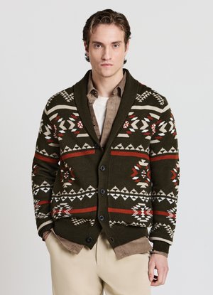 Strickjacke - var verde militare